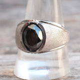 Vintage Sterling Hematite Ring 11