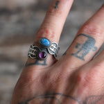 Vintage Sterling Stamped Overpass Ring 7