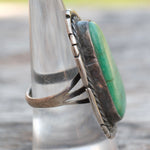 Vintage Sterling Chunky Turquoise Ring 8.25