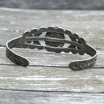 Vintage Sterling Turquoise Crossed Arrows Cuff