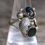 Vintage Sterling Abalone Ring 7.25