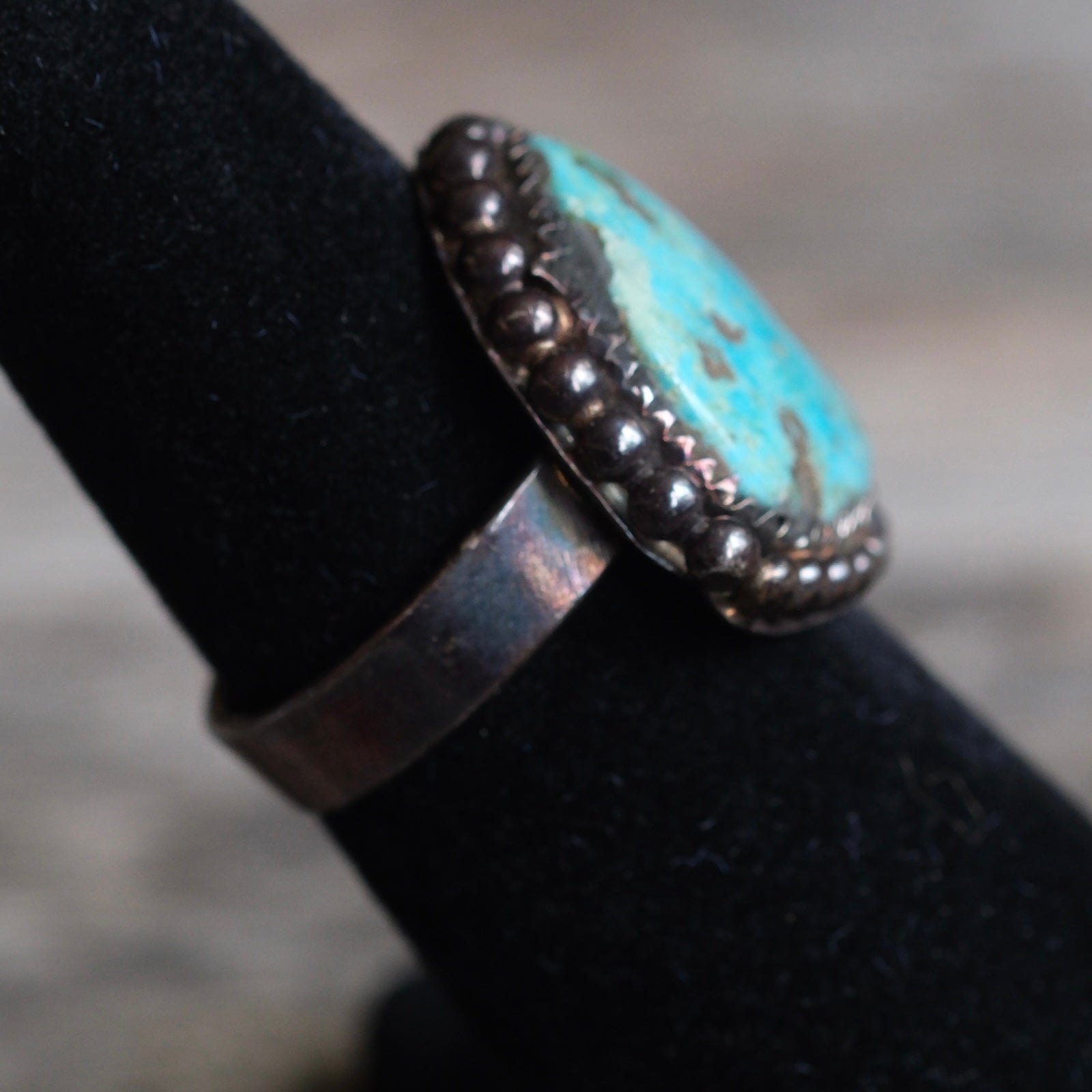 Vintage Sterling Turquoise Ring 5.5