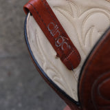 Vintage Brown Leather Dingo Mens Cowboy Boots Size 9