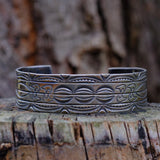 Vintage Sterling Stamped Cuff Bracelet