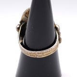 Vintage Sterling Turquoise Split Shank Ring 8