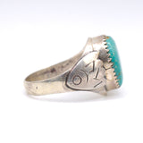 Vintage Sterling Turquoise Ring 9.5