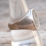 Vintage Sterling Aztec Calendar Ring 10