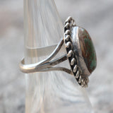 Vintage Sterling Turquoise Ring 6.75