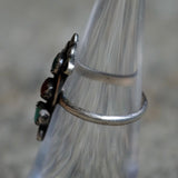 Vintage Sterling Turquoise and Coral Ring 4.5