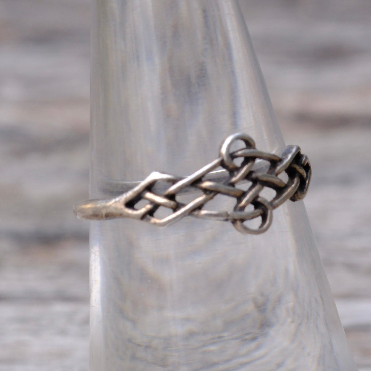 Vintage Sterling Braided Ring 6.25