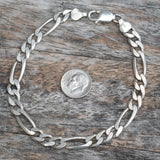 Vintage Sterling Silver Figaro Bracelet