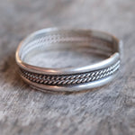 Vintage Sterling Silver Braided Cuff