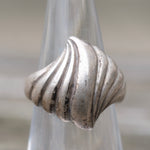 Vintage Sterling Silver Modernist Ring 5.75