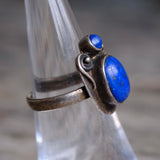 Vintage Sterling Lapis Ring 5.75