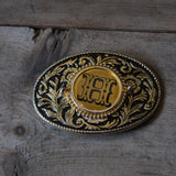 Vintage H Initial Belt Buckle