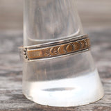 Vintage Sterling and 12K Gold Band 11.75