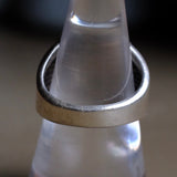 Vintage Sterling Mother Of Pearl Stamped Band Ring 8