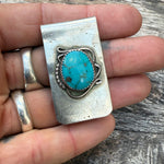 Vintage Sterling Turquoise Money Clip