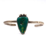 Vintage Sterling Turquoise Cuff Bracelet 6.5"