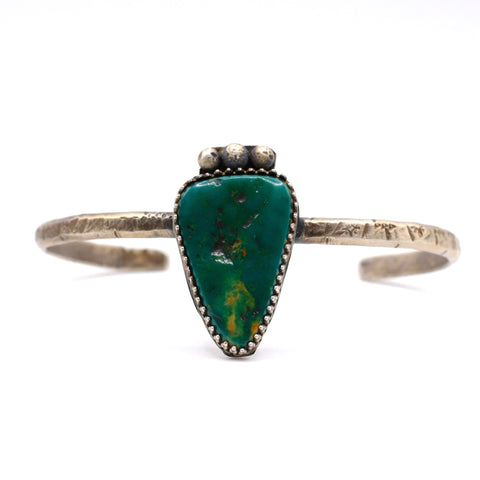 Vintage Sterling Turquoise Cuff Bracelet 6.5"