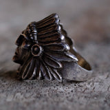 Vintage Sterling Big Chief Ring 9.25