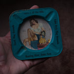 Vintage Tin Pin Up Ashtray