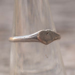 Vintage Sterling Silver Heart Band 6.75