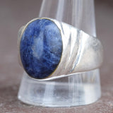 Vintage Sterling Sodalite Cabochon Ring 13