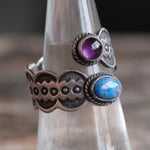 Vintage Sterling Stamped Overpass Ring 7