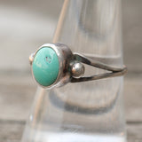 Vintage Sterling Turquoise Ring 8.75
