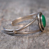 Vintage Sterling Malachite Cuff