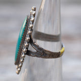 Vintage Sterling Turquoise Ring 3.75