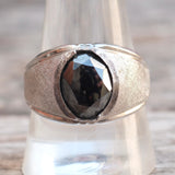 Vintage Sterling Hematite Ring 11