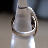 Vintage Sterling Matrix Turquoise Ring 5.75