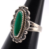 Vintage Sterling Malachite Ring 5