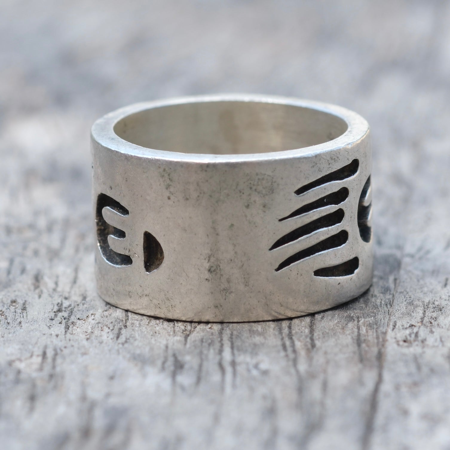 Vintage Sterling Stamped Bear Paw Ring 6.75