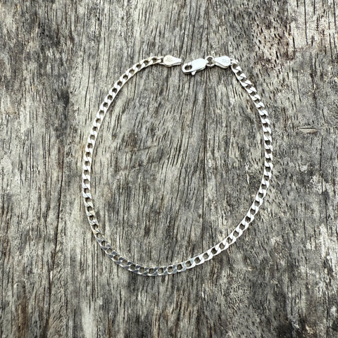 Vintage Sterling Curb Chain Bracelet