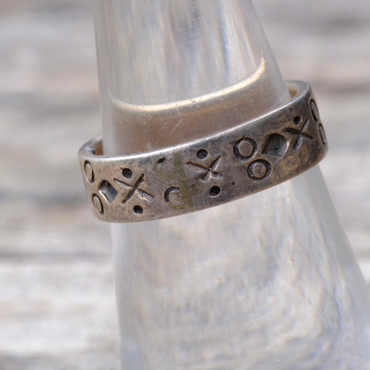 Vintage Sterling Stamped Band Ring 6