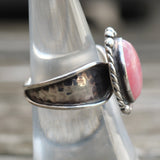 Vintage Sterling Rhodonite Roper Ring 7