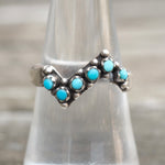 Vintage Sterling Turquoise Band 7.5