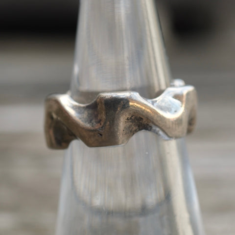 Vintage Sterling Modernist Ring 5.75