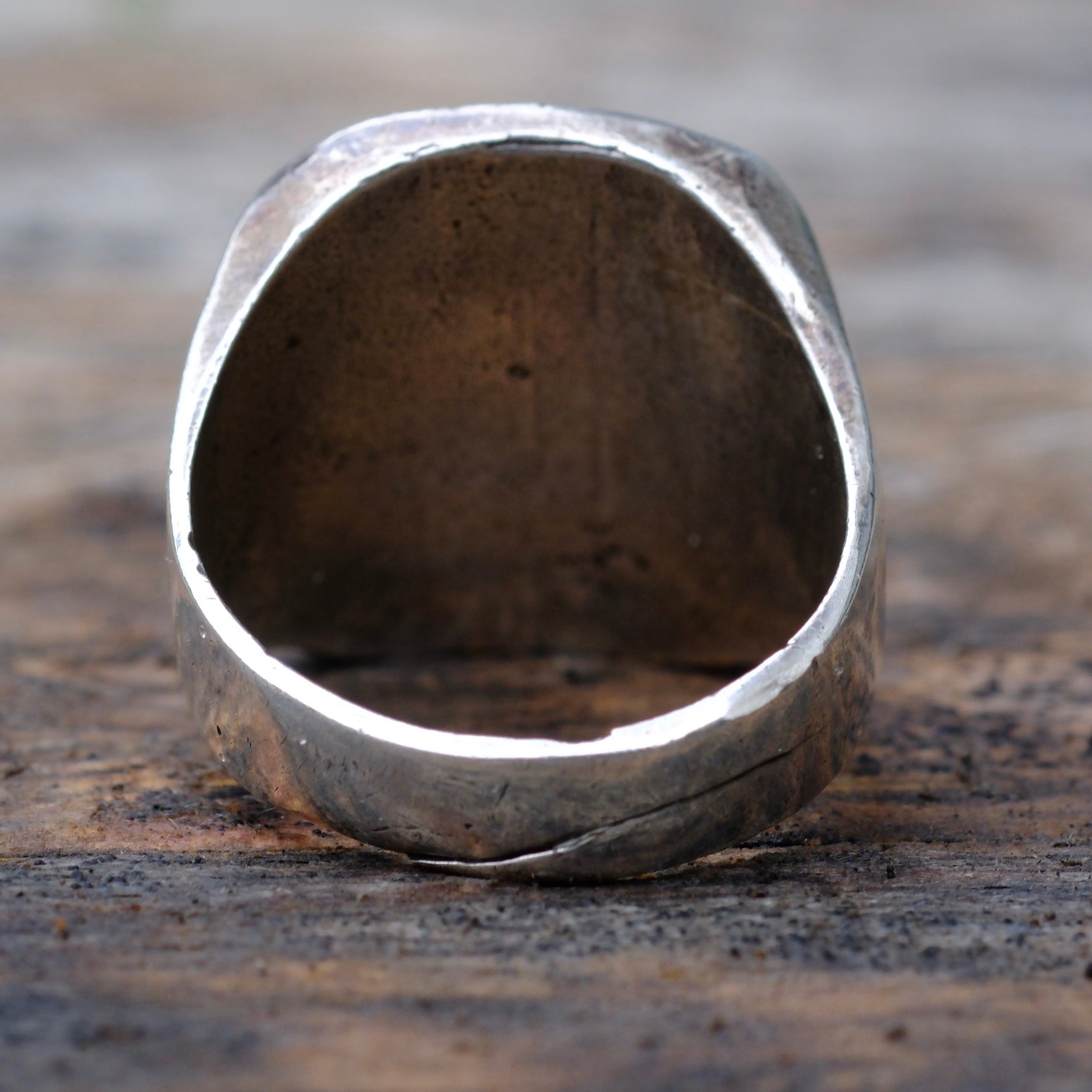 Vintage Sterling Turquoise and Coral Inlay Ring 9