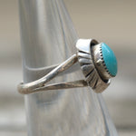 Vintage Sterling Turquoise Ring 5.75