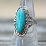 Vintage Sterling Turquoise Ring 6.5