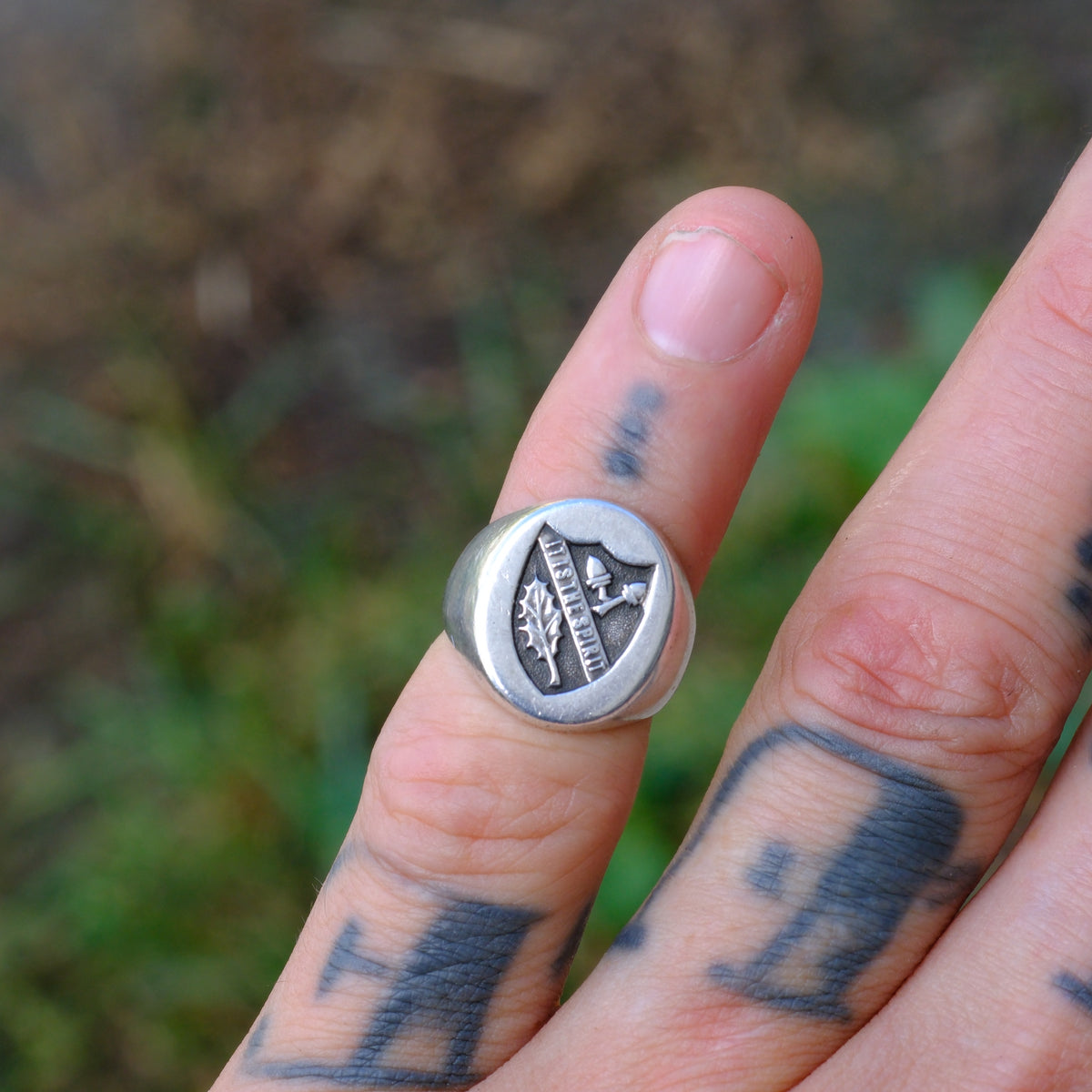 Vintage Sterling Silver Signet Ring 3.5