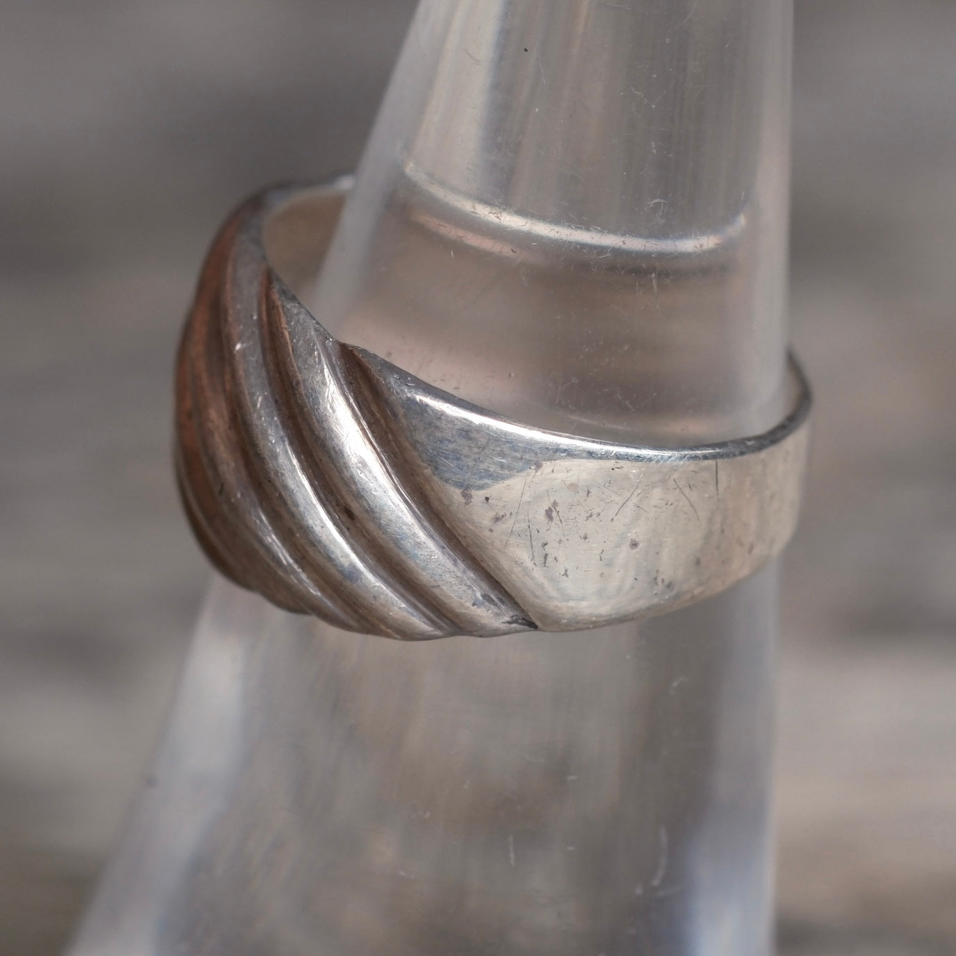 Vintage Sterling Silver Modernist Ring 6.5