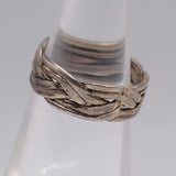Vintage Sterling Silver Woven Band 4.5