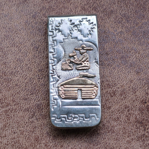 Vintage Sterling and Gold Money Clip