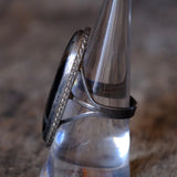 Vintage Sterling Petrified Wood Ring 7