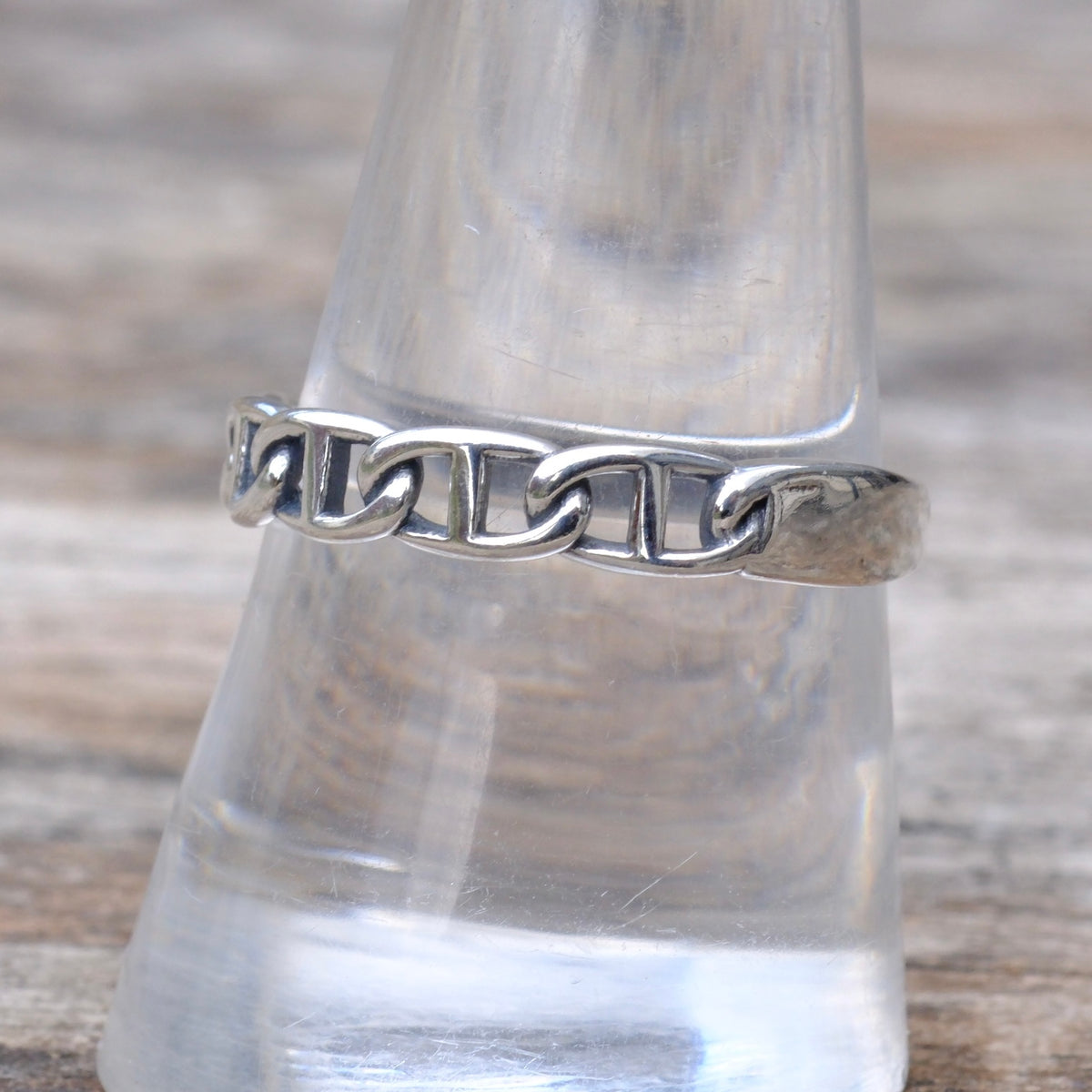Vintage Sterling Chain Band 9.5